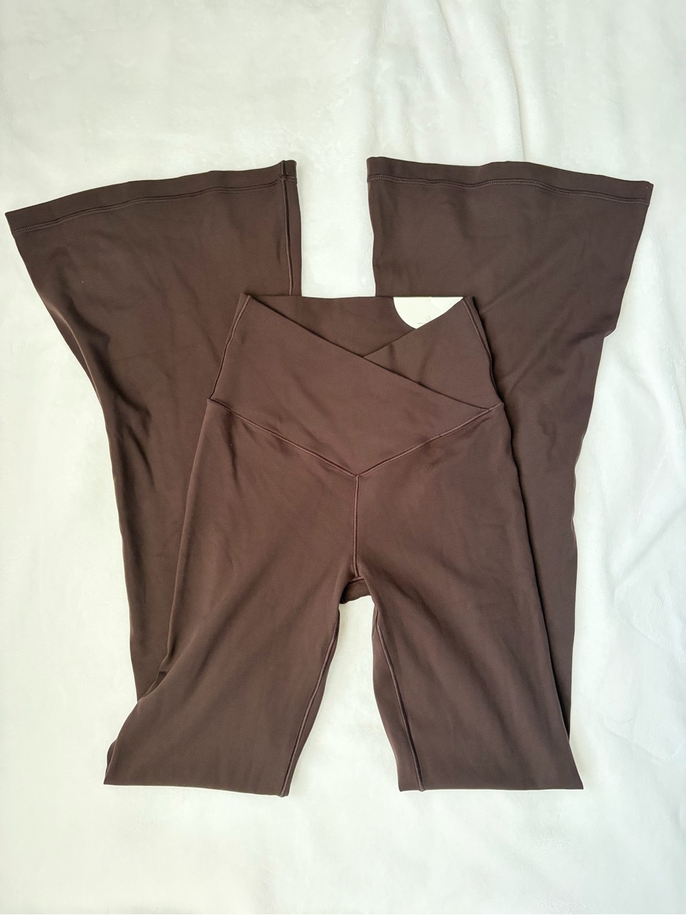 NWT aerie High-Waist V-Cut Chocolate Brown Flare Leggings